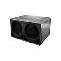 Q Power 12 in. Ported Dual Hole Vented Triangle Speaker Box, Black QBOMB12TB